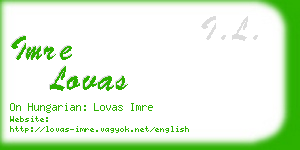 imre lovas business card